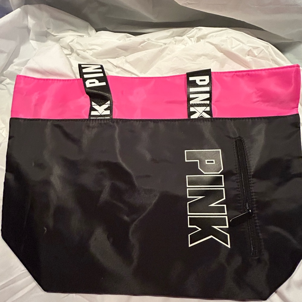 NWT Vibrant Pink and Black PINK Tote